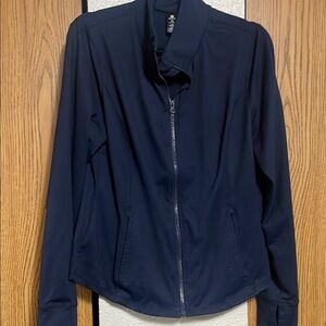 Velocity Blue Utility Jacket with Stand-Up Collar and Full-Length Zipper #11